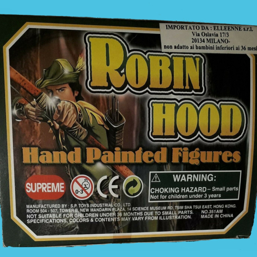 Côté de la boîte Robin Hood.